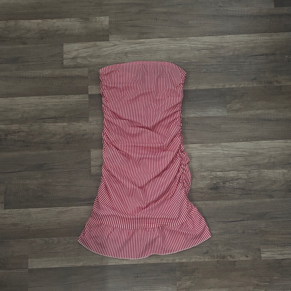 Edikted Red and White Striped Mini Dress